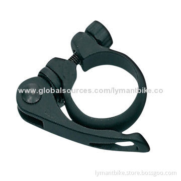 2D-forged seat post clamp with quick release, made of aluminum alloy, various colors